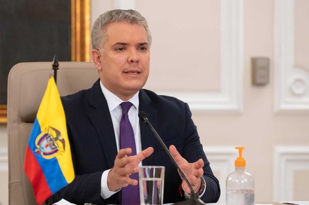 Colombia President Iván Duque's chopper hit by gunfire