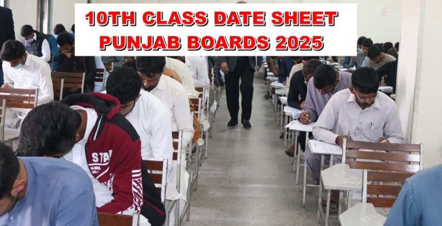 10th Class Date Sheet 2025 Bise Punjab Boards Online