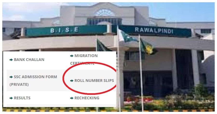 Bise Rawalpindi 10th Class Roll Number Slips 2025 For Private Students Update