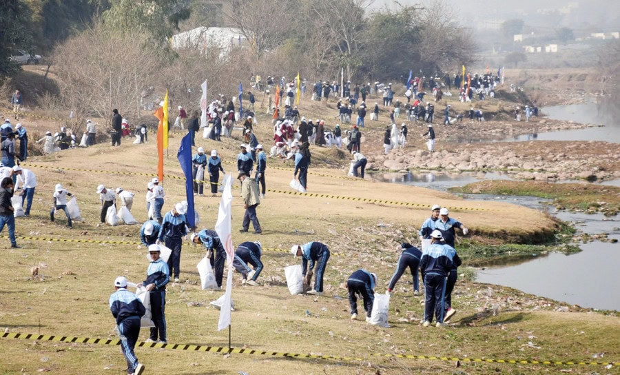 Hasanabdal Cadet Colleges Students Youth Diplomats Civil Society Partner In Korang River Cleanup Activity
