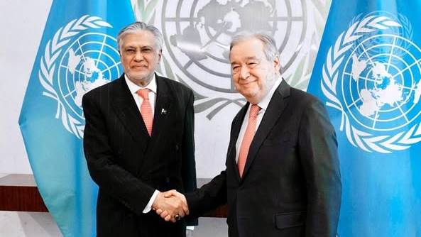 Pakistan Stands Firm On Two State Solution For Palestine Deputy Pm Dar Tells Un Chief Guterres