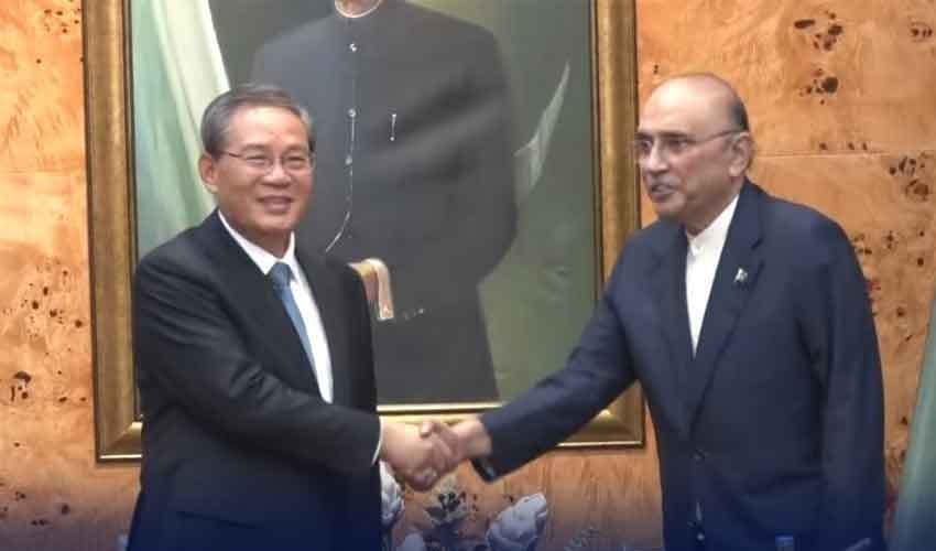 President Zardari Meets Chinese Premier Li Qiang