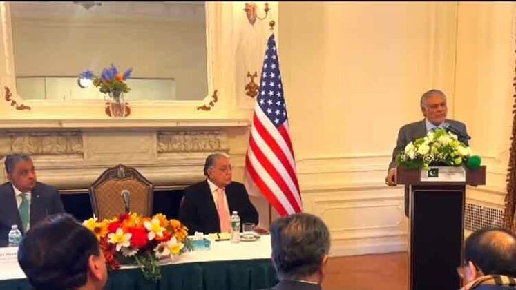 We Are No Longer Isolated Diplomatically Dar Tells Pakistani Community In New York