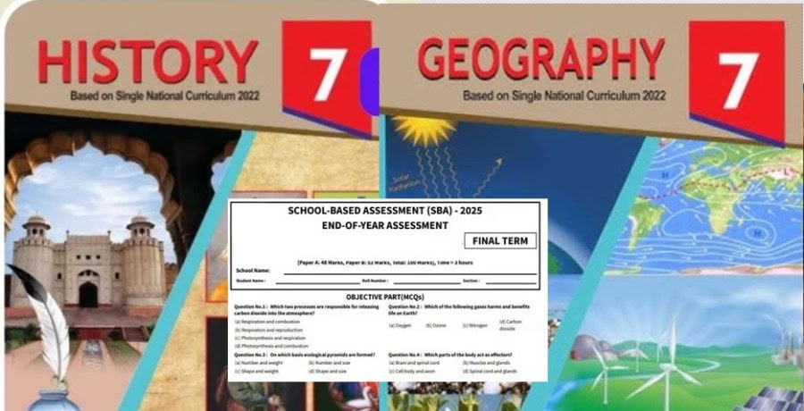 Class 7 Sba Final Term Exams 2025 History And Geography Papers With Answers