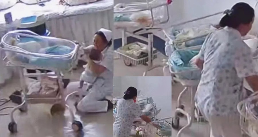 Heroic Chinese Nurse Protects Newborns Amid Strong Earthquake Video