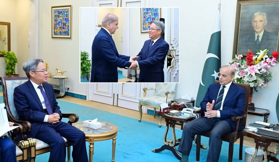 Pm Shehbaz Chinese Envoy Discuss Strengthening Sino Pak Security Counter Terrorism Efforts