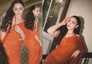 Hania Aamir Raises Temperature In Sizzling Orange Saree See Viral Pictures