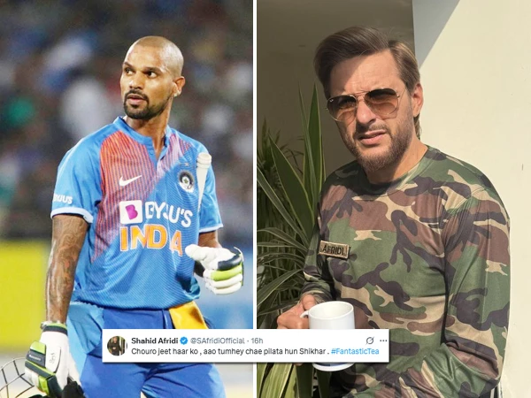 Shahid Afridis Tea Cup Photo In Army Shirt Rattles Indians