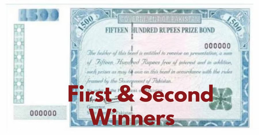 1500 Prize Bond Draw First Second Winners Announced For May 2025