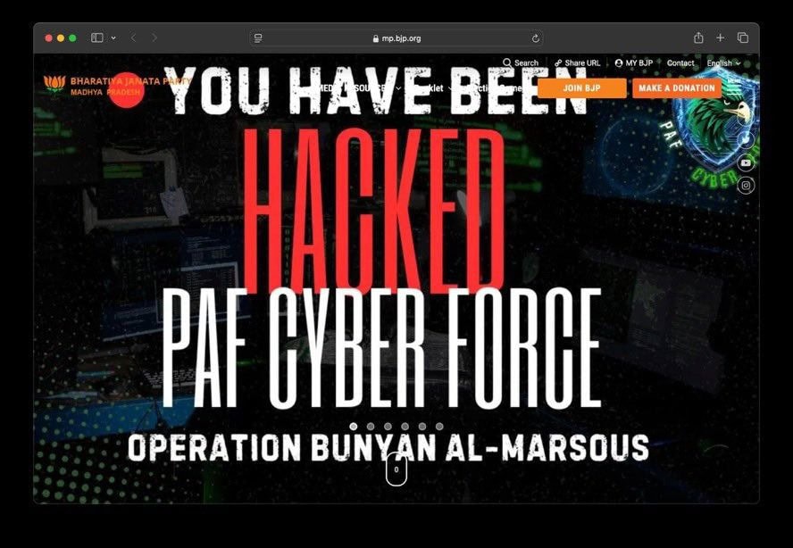 Major Indian Websites Hacked In Successful Cyber Attack By Pakistan