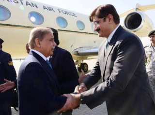 Pm Shehbaz Sharif Arrives In Karachi For A Day Long Visit