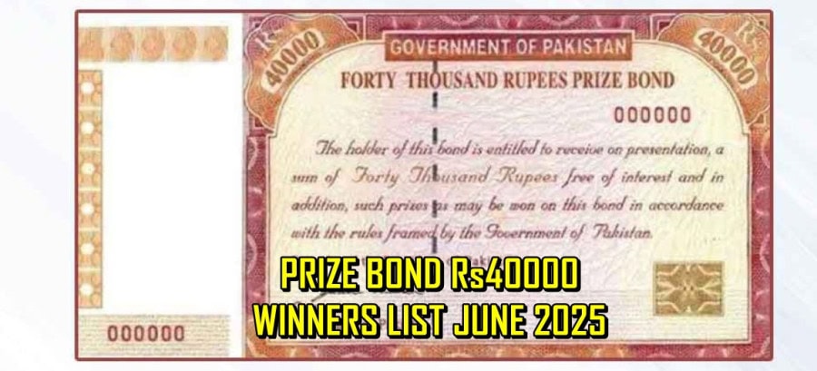 40000 Prize Bond Draw33 10 June 2025 Results Winners List
