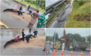 Islamabads 9th Avenue Underpass Surrenders To Monsoon Rain
