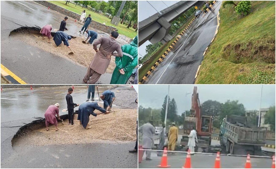 Islamabads 9th Avenue Underpass Surrenders To Monsoon Rain
