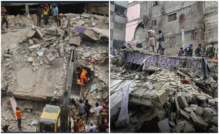 Race Against Time 9 Dead In Karachi Building Collapse As Rescue Ops Underway