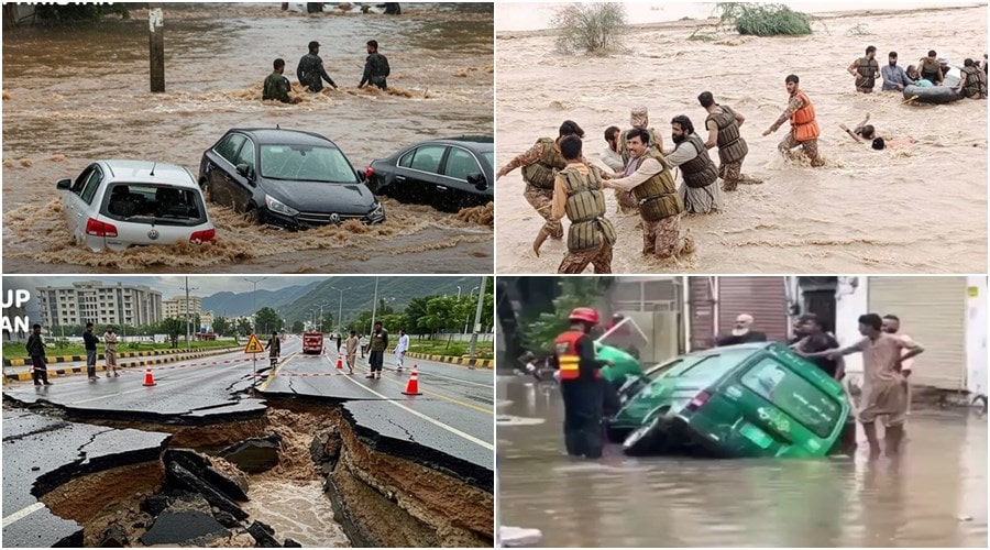 Shocking Pictures Videos Show Monsoon Wreaking Havoc In Rawalpindi Islamabad